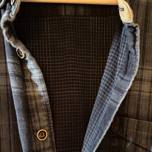 32 Bar Blues Navy Plaid Button-Down Shirt - Picture 4 of 4